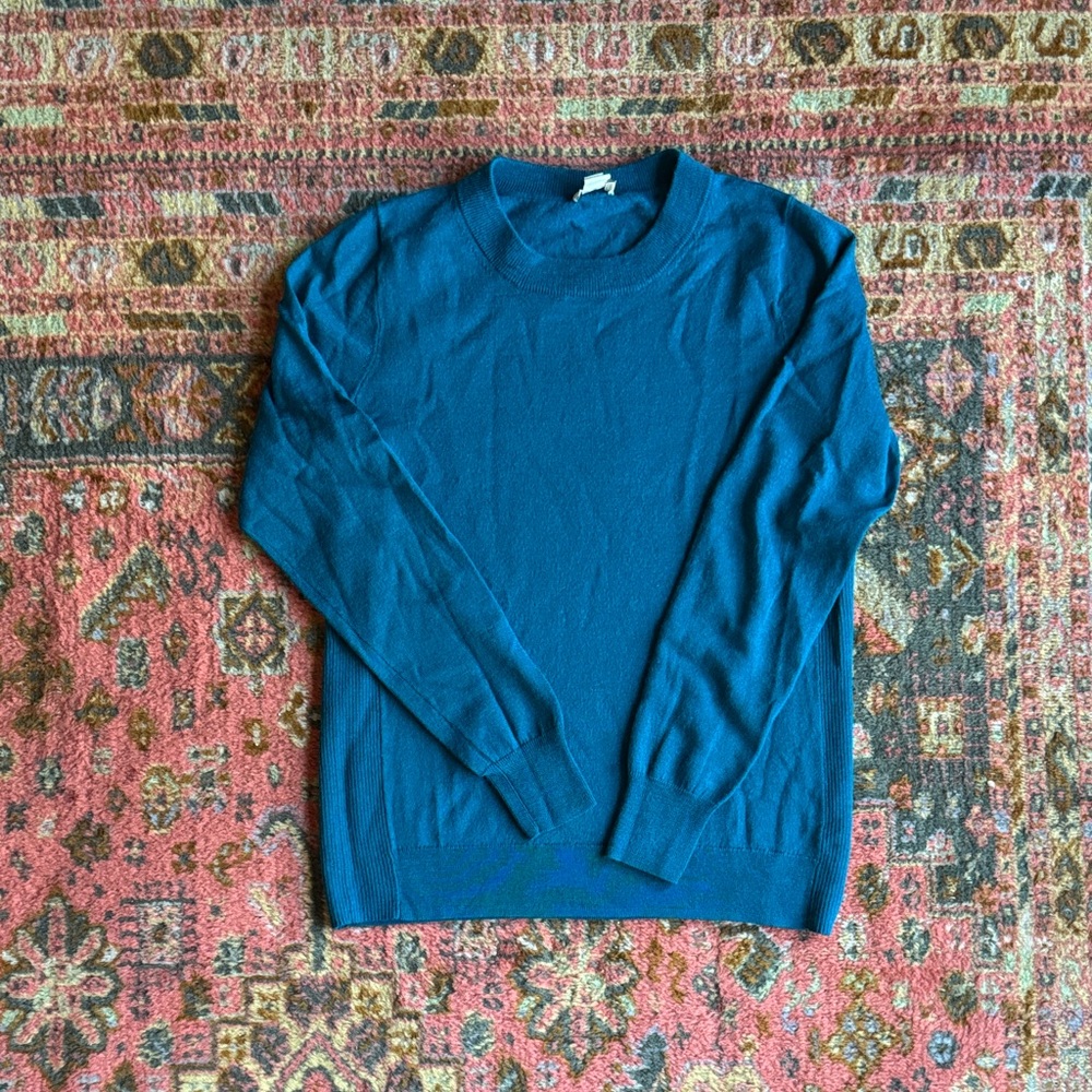 J. Crew Teal Crew Neck Sweater